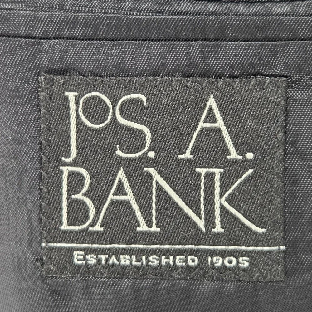 Jos A Bank‎ Executive Collection Wool Cashmere Blazer Houndstooth Olive Gray 44R